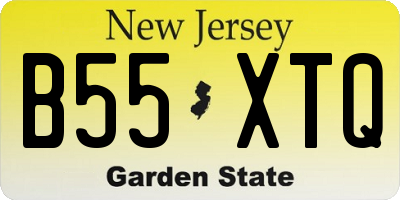 NJ license plate B55XTQ
