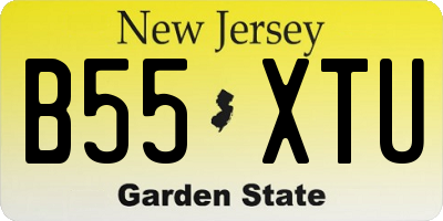 NJ license plate B55XTU