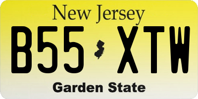 NJ license plate B55XTW