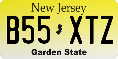 NJ license plate B55XTZ