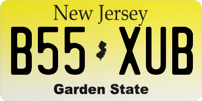 NJ license plate B55XUB