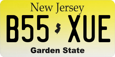 NJ license plate B55XUE