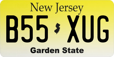 NJ license plate B55XUG