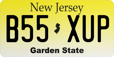 NJ license plate B55XUP