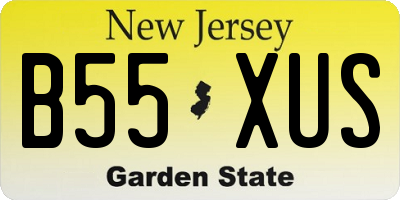 NJ license plate B55XUS