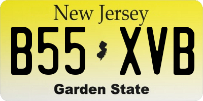 NJ license plate B55XVB