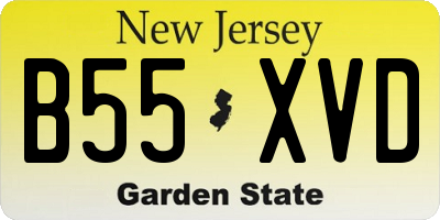 NJ license plate B55XVD