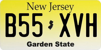 NJ license plate B55XVH