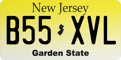 NJ license plate B55XVL