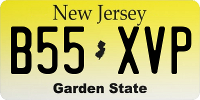 NJ license plate B55XVP