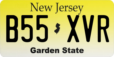 NJ license plate B55XVR