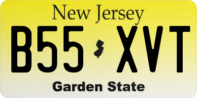 NJ license plate B55XVT
