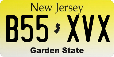 NJ license plate B55XVX