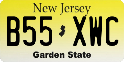 NJ license plate B55XWC