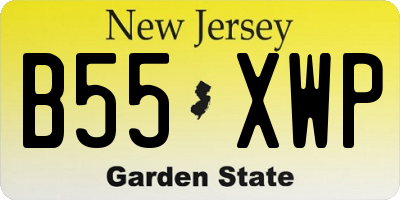 NJ license plate B55XWP