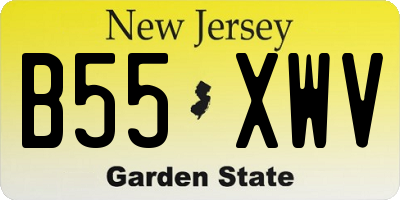 NJ license plate B55XWV