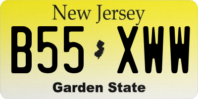 NJ license plate B55XWW