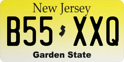 NJ license plate B55XXQ