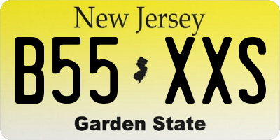 NJ license plate B55XXS