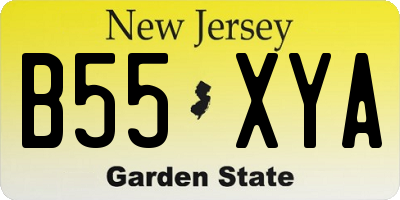 NJ license plate B55XYA