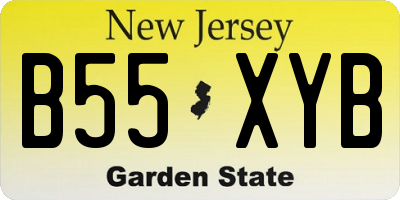 NJ license plate B55XYB