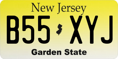 NJ license plate B55XYJ