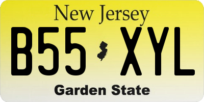 NJ license plate B55XYL