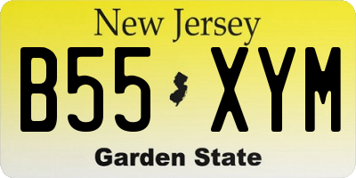 NJ license plate B55XYM