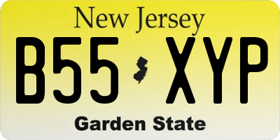 NJ license plate B55XYP