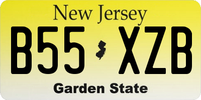 NJ license plate B55XZB