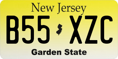 NJ license plate B55XZC
