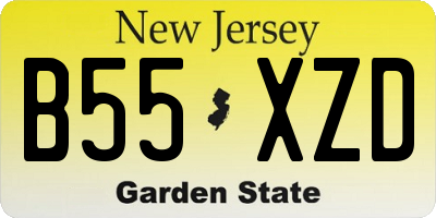 NJ license plate B55XZD