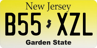 NJ license plate B55XZL