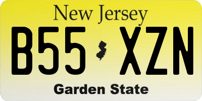 NJ license plate B55XZN