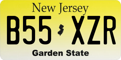 NJ license plate B55XZR