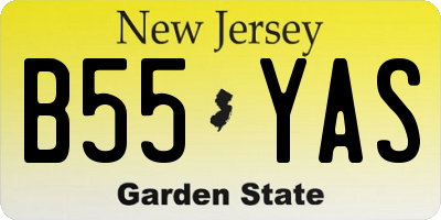 NJ license plate B55YAS