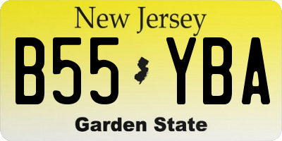 NJ license plate B55YBA