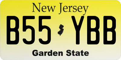 NJ license plate B55YBB