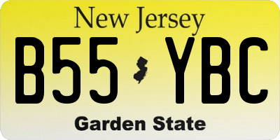 NJ license plate B55YBC