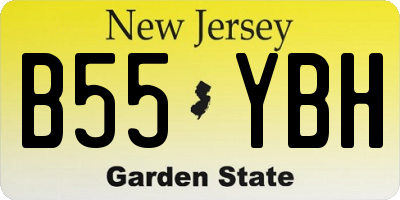 NJ license plate B55YBH