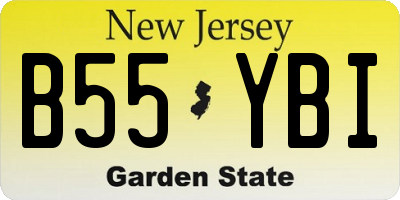 NJ license plate B55YBI