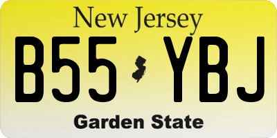 NJ license plate B55YBJ