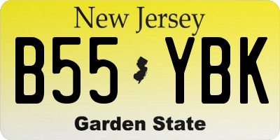 NJ license plate B55YBK