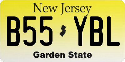 NJ license plate B55YBL