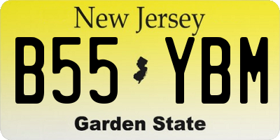 NJ license plate B55YBM