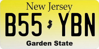 NJ license plate B55YBN