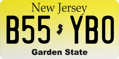 NJ license plate B55YBO