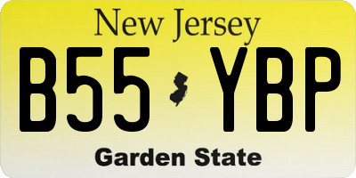 NJ license plate B55YBP