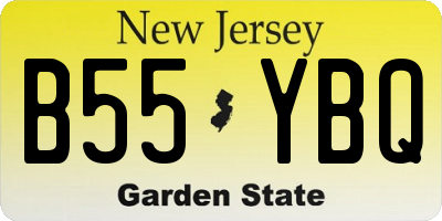 NJ license plate B55YBQ