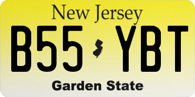 NJ license plate B55YBT